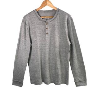 Sonoma Waffle Knit Henley Shirt Mens Large Thermal Layering Fisherman Heritage‎